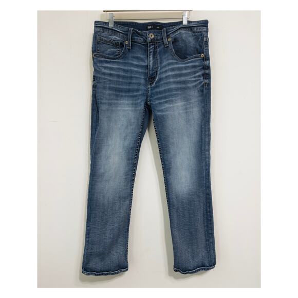 BKE Jake men’s jeans, medium wash straight leg sz 36x30 whiskering faded worn in - Picture 1 of 6